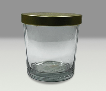 Swati Enterprise Pune, 150gm Round Transparent Glass Candle Jar with Tin Lid